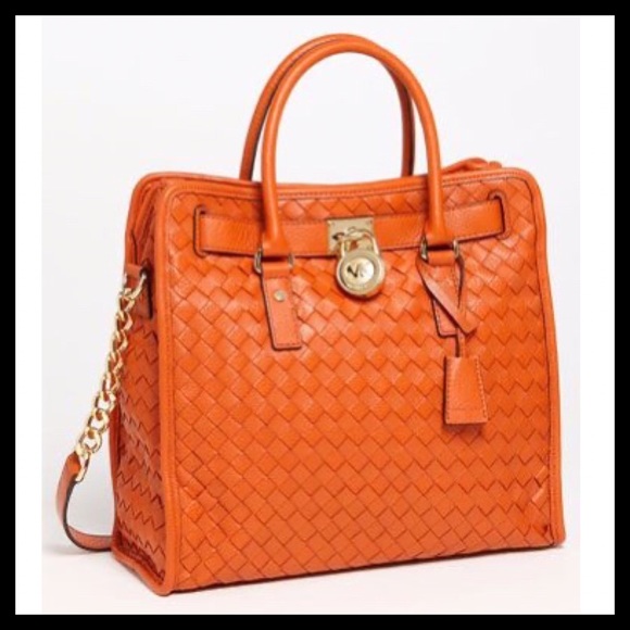 Michael Kors Handbags - Michael Kors Hamilton Woven Large North/South Tote